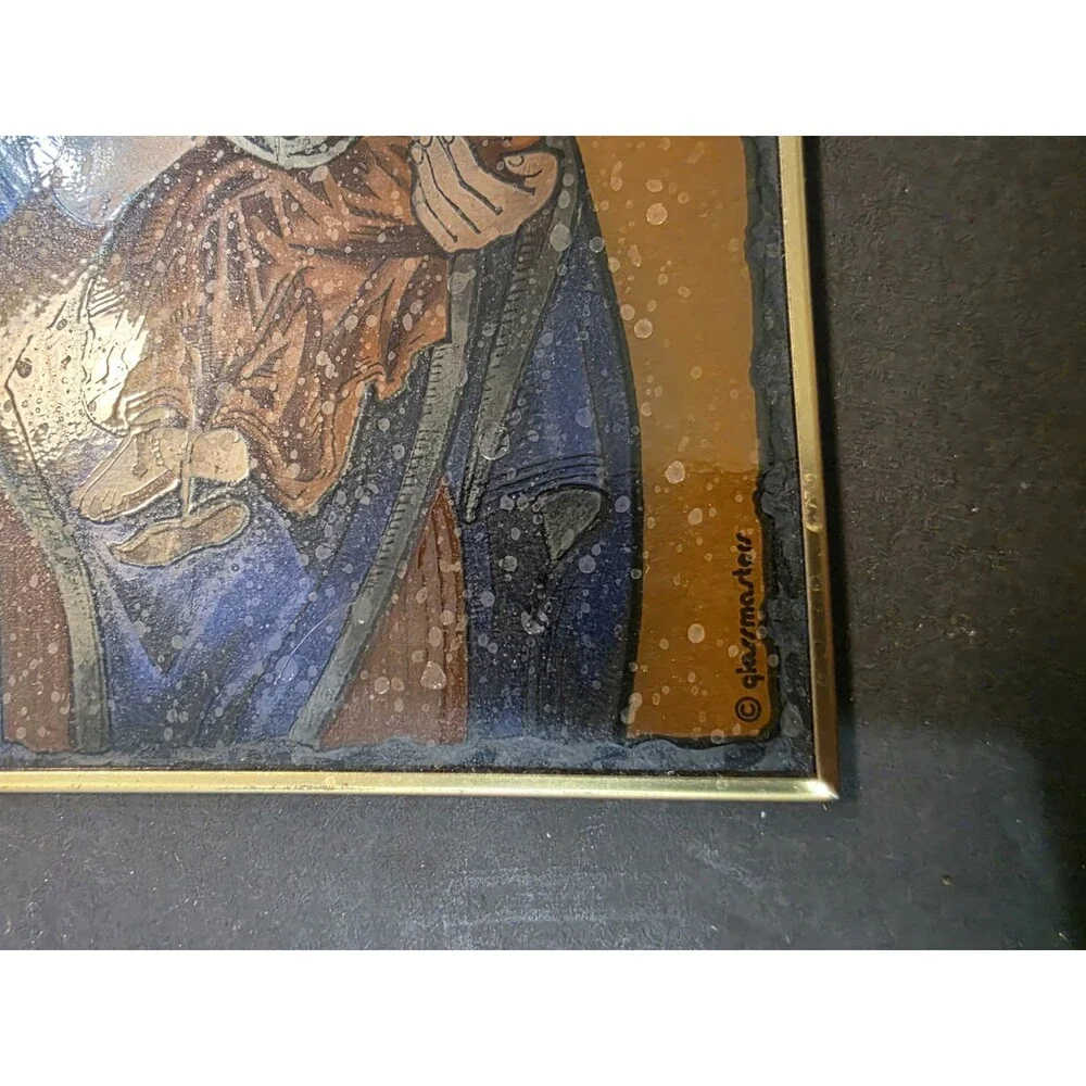 Vintage Our Lady Perpetual Help Backlit Night Light Altar Lamp Madonna Child Pla